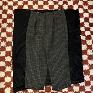 Tailored Men's Checked Dress Pants in Black and Gray